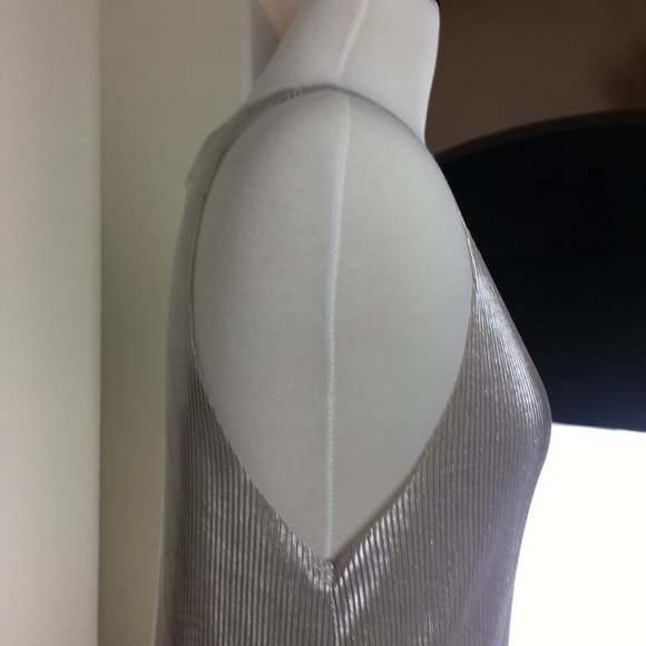 Zara Trafaluc Silver & Black Crinkle Maxi Dress - Picture 6 of 8